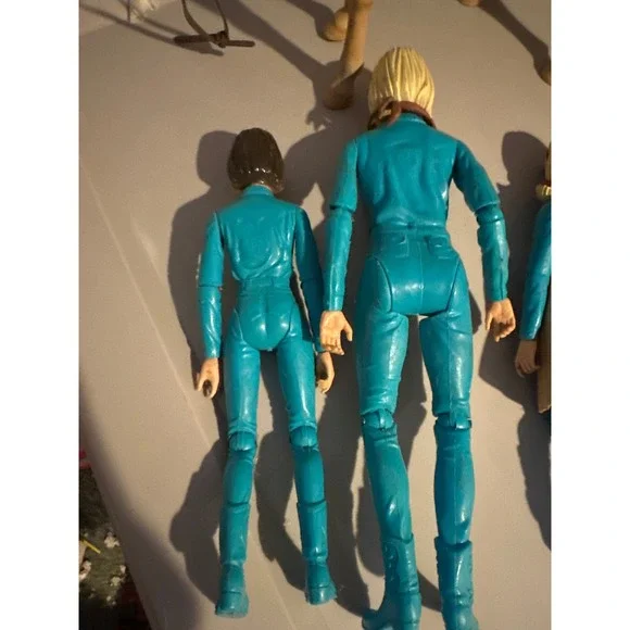 Vintage Marx Toys Johnny West Jane West Figures and Horse Lot Blue Western Style - Picture 7 of 13